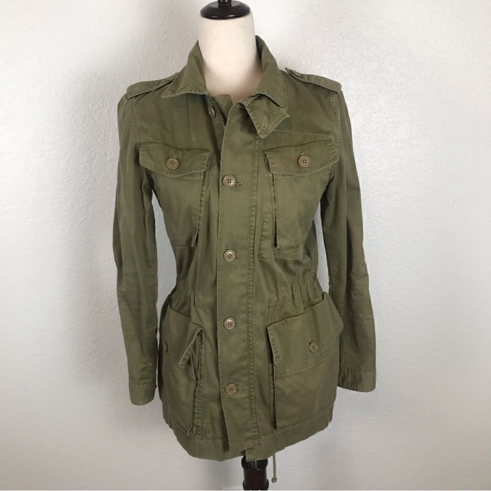 J. Crew Y2K cotton boyfriend fatigue military  coat/parka XS‎